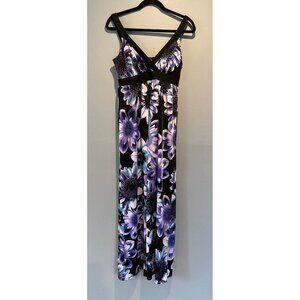 Floral Sleeveless Summer Maxi Dress Size Small Boho Beach Casual Sundress